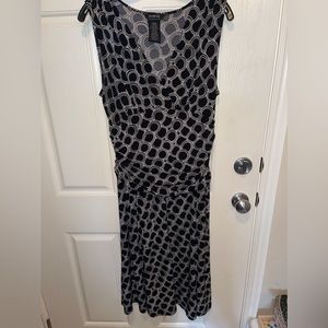 Women’s Black and White dress; brand is George; size is 12/14